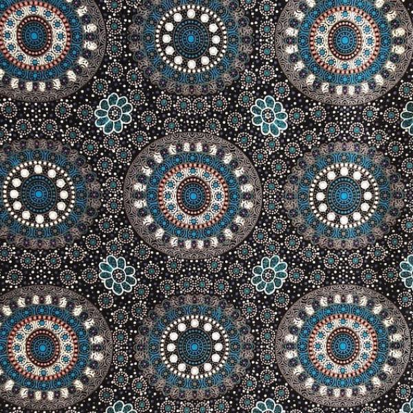 BLUE ALURA SEED Aborigines Stoff aus Australien